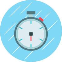 Stopwatch Flat Circle Icon Design vector