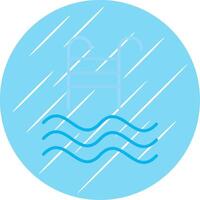 Swimming Pool Flat Circle Icon Design vector