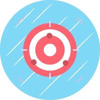 Focus Flat Circle Icon Design vector