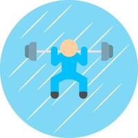 Weight Lifting Flat Circle Icon Design vector