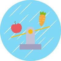 equilibrado dieta plano circulo icono diseño vector