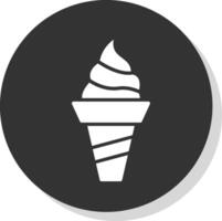 Ice Cream Flat Circle Icon Design vector