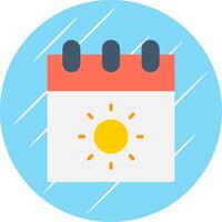 Calendar Flat Circle Icon Design vector