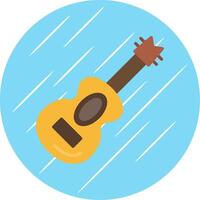 Guitar Flat Circle Icon Design vector