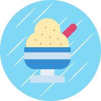 Ice Cream Flat Circle Icon Design vector