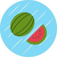 Watermelon Flat Circle Icon Design vector