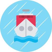 Ship Flat Circle Icon Design vector