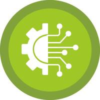 Technology Line Shadow Circle Icon Design vector
