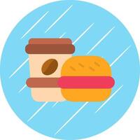 Burger Flat Circle Icon Design vector