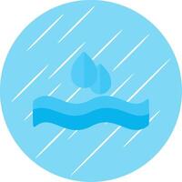 Water Drop Flat Circle Icon Design vector