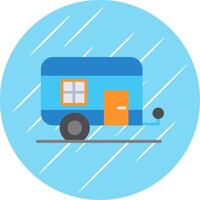 Caravan Flat Circle Icon Design vector