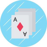 Poker Cards Flat Circle Icon Design vector