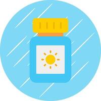 Sun Block Flat Circle Icon Design vector