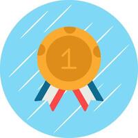 Medal Flat Circle Icon Design vector