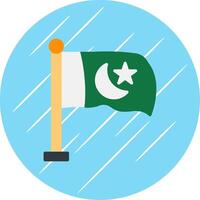 Flag Flat Circle Icon Design vector