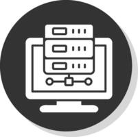 Computer Flat Circle Icon Design vector