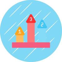 Podium Flat Circle Icon Design vector