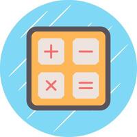 Calculator Flat Circle Icon Design vector