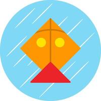 Kite Flat Circle Icon Design vector