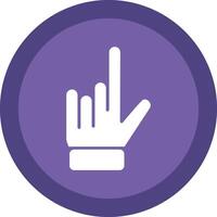 Pointing Hand Line Shadow Circle Icon Design vector