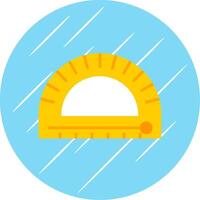 Protractor Flat Circle Icon Design vector