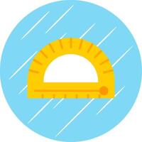 Protractor Flat Circle Icon Design vector