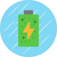 Battery Flat Circle Icon Design vector