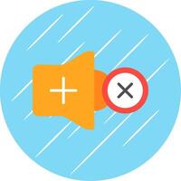 Mute Flat Circle Icon Design vector