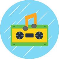 Cassette Flat Circle Icon Design vector