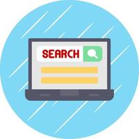 Search Engine Flat Circle Icon Design vector