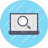 Laptop Flat Circle Icon Design vector