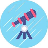 Telescope Flat Circle Icon Design vector