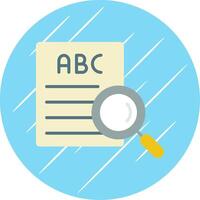 Spell Check Flat Circle Icon Design vector