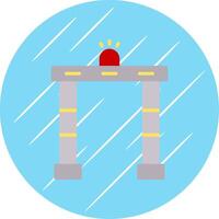 Metal Detector Flat Circle Icon Design vector