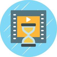 Duration Flat Circle Icon Design vector
