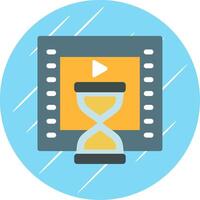 Duration Flat Circle Icon Design vector