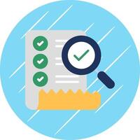 Checklist Flat Circle Icon Design vector