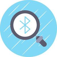 Bluetooth Flat Circle Icon Design vector