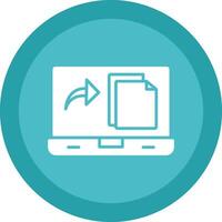 File Line Shadow Circle Icon Design vector