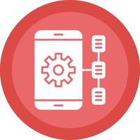 Task Line Shadow Circle Icon Design vector
