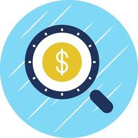 Magnifying Glass Flat Circle Icon Design vector