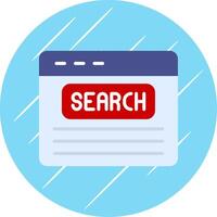 Search Bar Flat Circle Icon Design vector