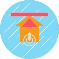 Upload Flat Circle Icon Design vector