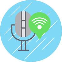 Connection Flat Circle Icon Design vector