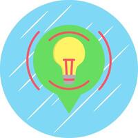 Bulb Flat Circle Icon Design vector