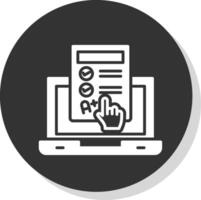 Laptop Flat Circle Icon Design vector