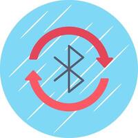 Bluetooth Flat Circle Icon Design vector