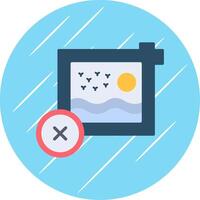 Delete Flat Circle Icon Design vector