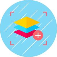Layers Flat Circle Icon Design vector