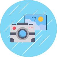 Photo Flat Circle Icon Design vector